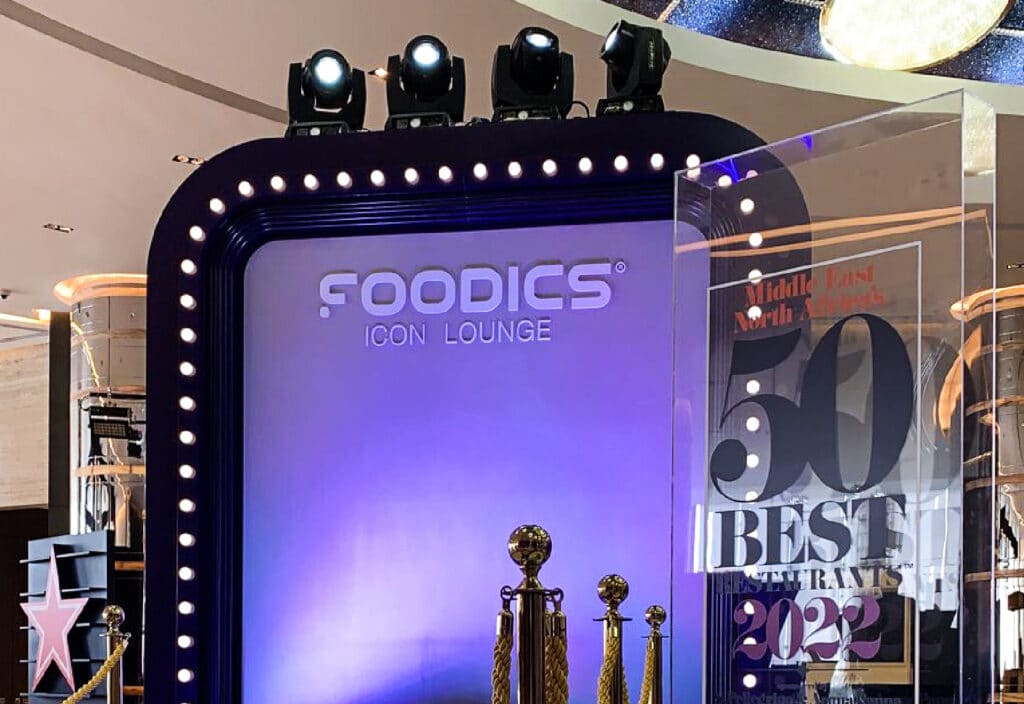 Foodics Icon Award at the MENA 50 best restaurants event